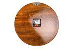 World map wooden wall clock in blue, view 9, by Hrachya Ohanyan
