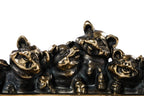 Handmade bronze piglets sculpture, 8.3" / 21 cm — full view