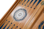 Backgammon Board - Natural Branch & Blue Epoxy Design - Unumperfectus