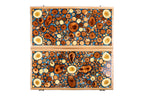 Backgammon Board - Natural Branch & Blue Epoxy Design - Unumperfectus