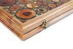 Backgammon Board - Natural Branch & Turquoise Epoxy Design - Unumperfectus