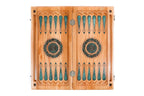 Backgammon Board - Natural Branch & Turquoise Epoxy Design - Unumperfectus