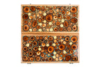 Backgammon Board - Natural Branch & Turquoise Epoxy Design - Unumperfectus