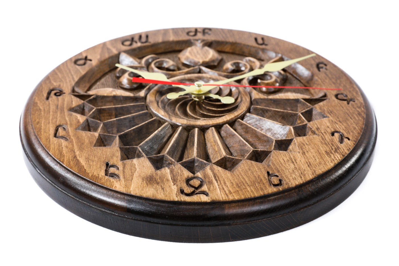Armenian letters wall clock, second view, by Hrachya Ohanyan