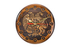 Classic Armenian wall clock with Coat of Arms of Armenia, 11.8 inch / 30 cm, by Hrachya Ohanyan