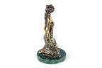 Handmade bronze figure sculpture — close-up