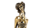 Bronze Girl on Her Knees sculpture — detail view
