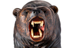 Wooden bear sculpture, 27.6" / 70 cm — full view