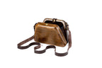 Handmade wooden handbag — grain close-up