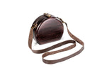 Handmade wooden handbag — grain close-up