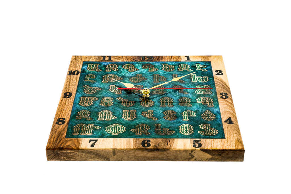 Wall clock with Armenian alphabet, view 4, by Hrachya Ohanyan