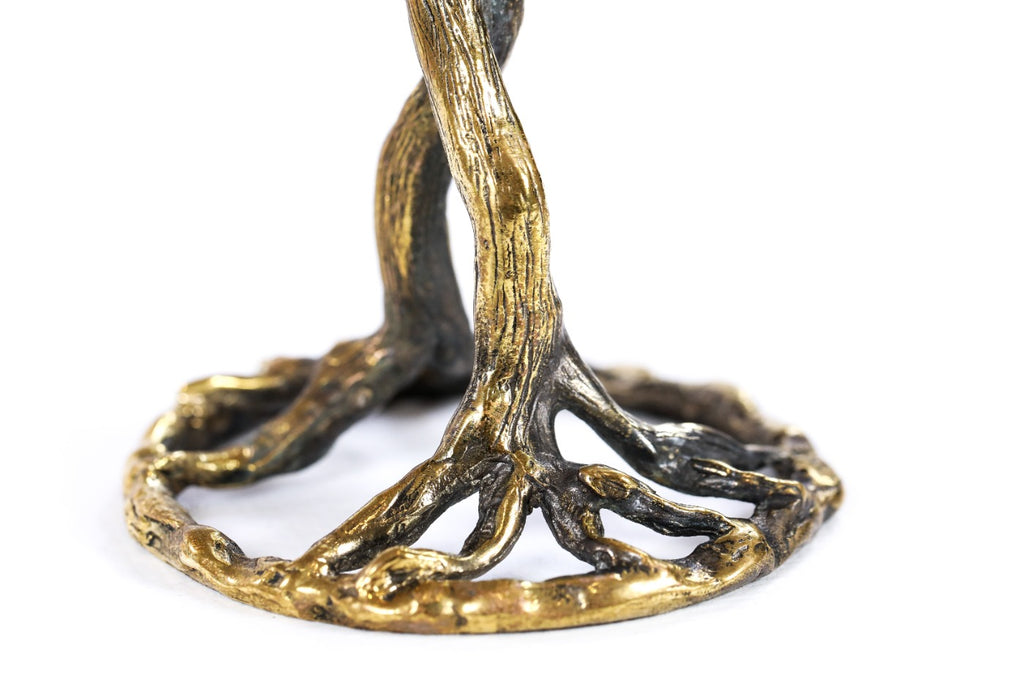 Bronze and glass cups by Hrachya Ohanyan — angle view
