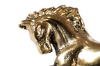 Small bronze horse sculpture — side view
