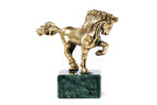 Handmade small bronze horse figurine — close-up