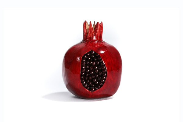 Hand-carved Armenian wooden pomegranate, 3.5 inch / 9 cm, by Hrachya Ohanyan