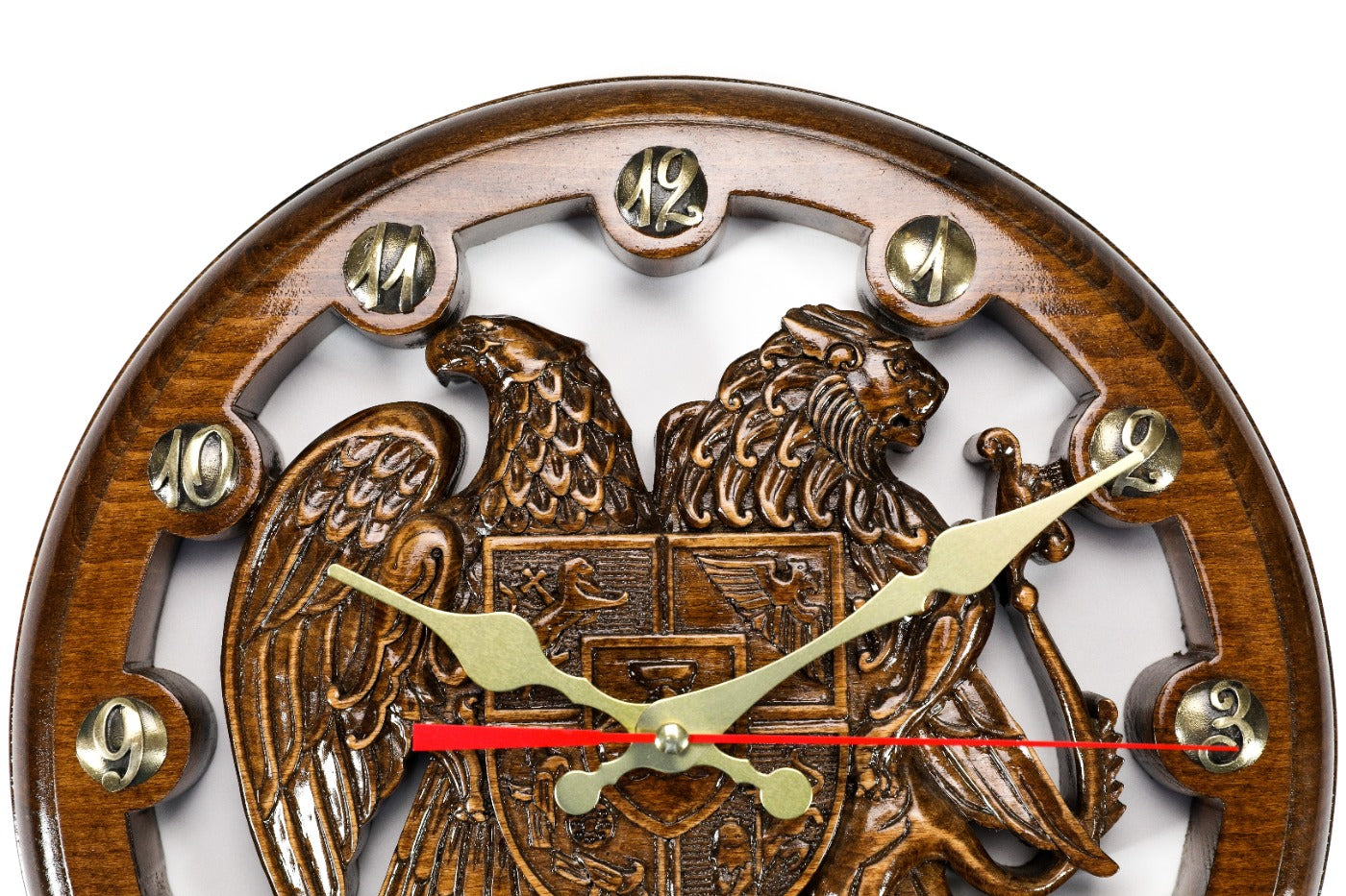 Armenian wall clock Coat of Arms of Armenia, detail view, by Hrachya Ohanyan