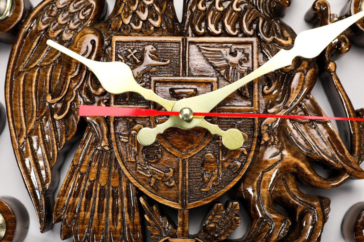 Armenian wall clock Coat of Arms of Armenia, view 9, by Hrachya Ohanyan
