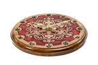 Walnut wall clock with carved ornaments, second view, by Hrachya Ohanyan
