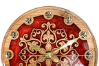 Walnut wall clock with carved ornaments, view 4, by Hrachya Ohanyan