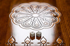 Carved Table Eternity backgammon table - closed cover detail