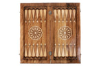 Carved Table Eternity backgammon table - carrying case and accessories