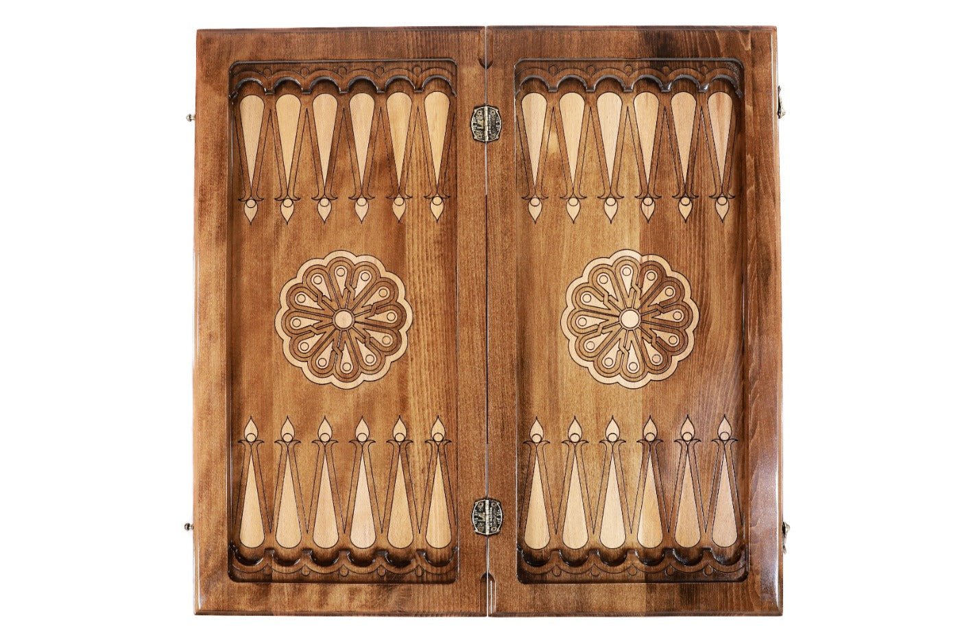 Wooden Carved Table Backgammon Board With Eternity 23.6" | 60 cm - Unumperfectus