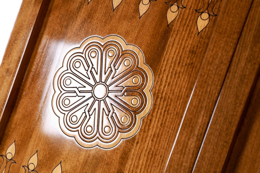 Wooden Carved Table Backgammon Board With Eternity 23.6" | 60 cm - Unumperfectus