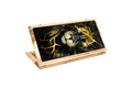 Lion epoxy wooden backgammon board two sided handcrafted design
