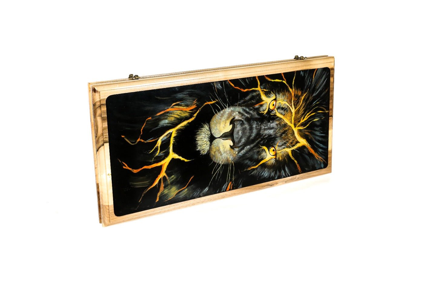 Backgammon Board - Lion Epoxy Two-Sided - Unumperfectus