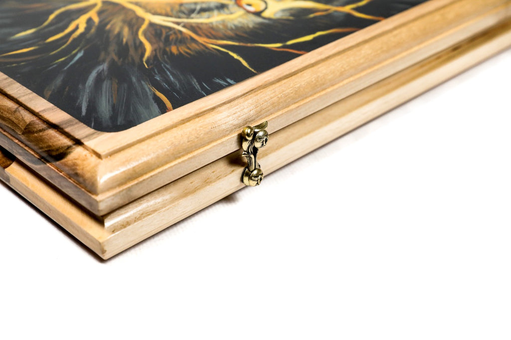 Backgammon Board - Lion Epoxy Two-Sided - Unumperfectus