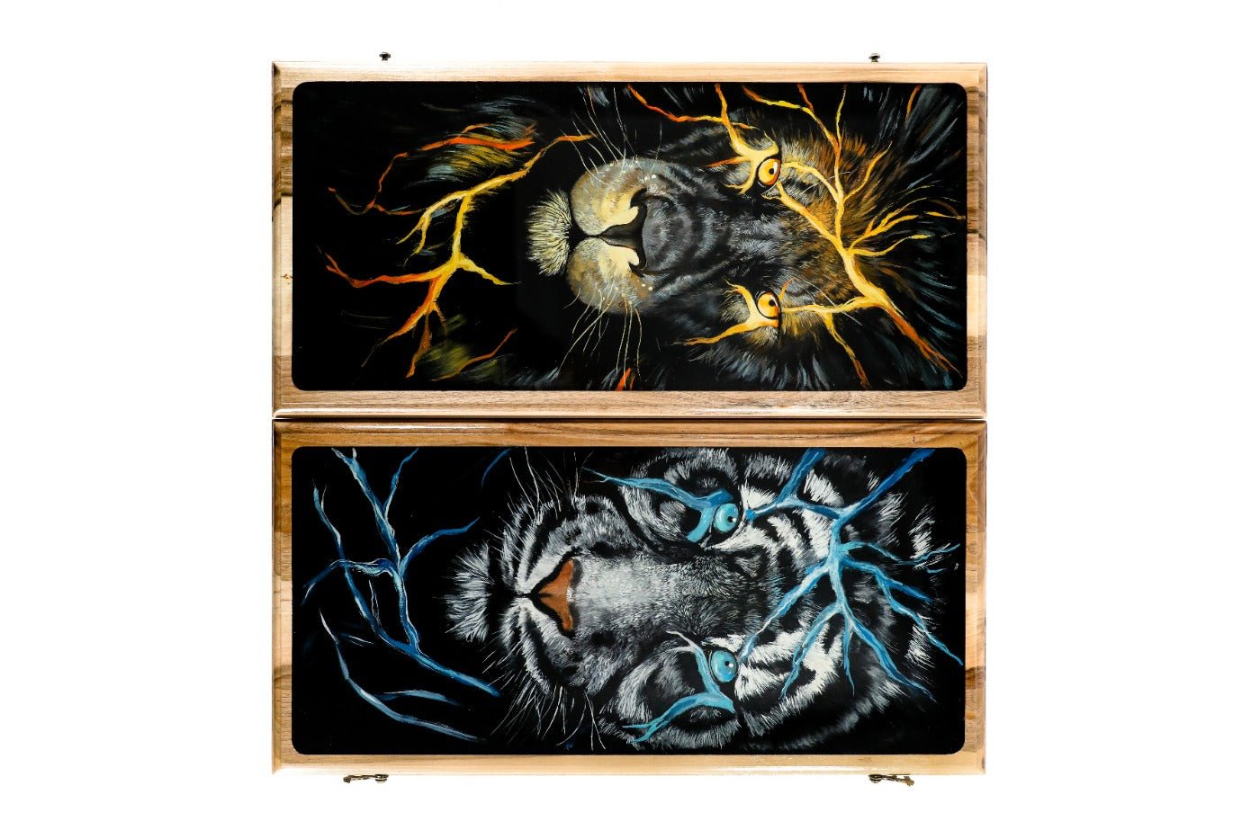 Backgammon Board - Lion Epoxy Two-Sided - Unumperfectus
