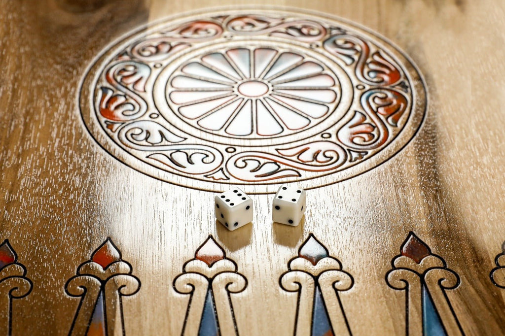 Backgammon Board - Lion Epoxy Two-Sided - Unumperfectus