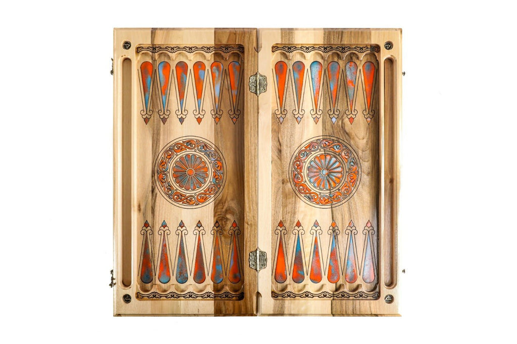 Backgammon Board - Lion Epoxy Two-Sided - Unumperfectus