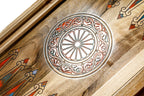 Lion Epoxy Two Sided backgammon board - hand-carved detail shot