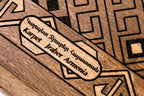 Memling Carpet Pattern backgammon board - close-up of the carved design