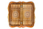 Mount Ararat Mother Bear backgammon board - close-up of the playing surface