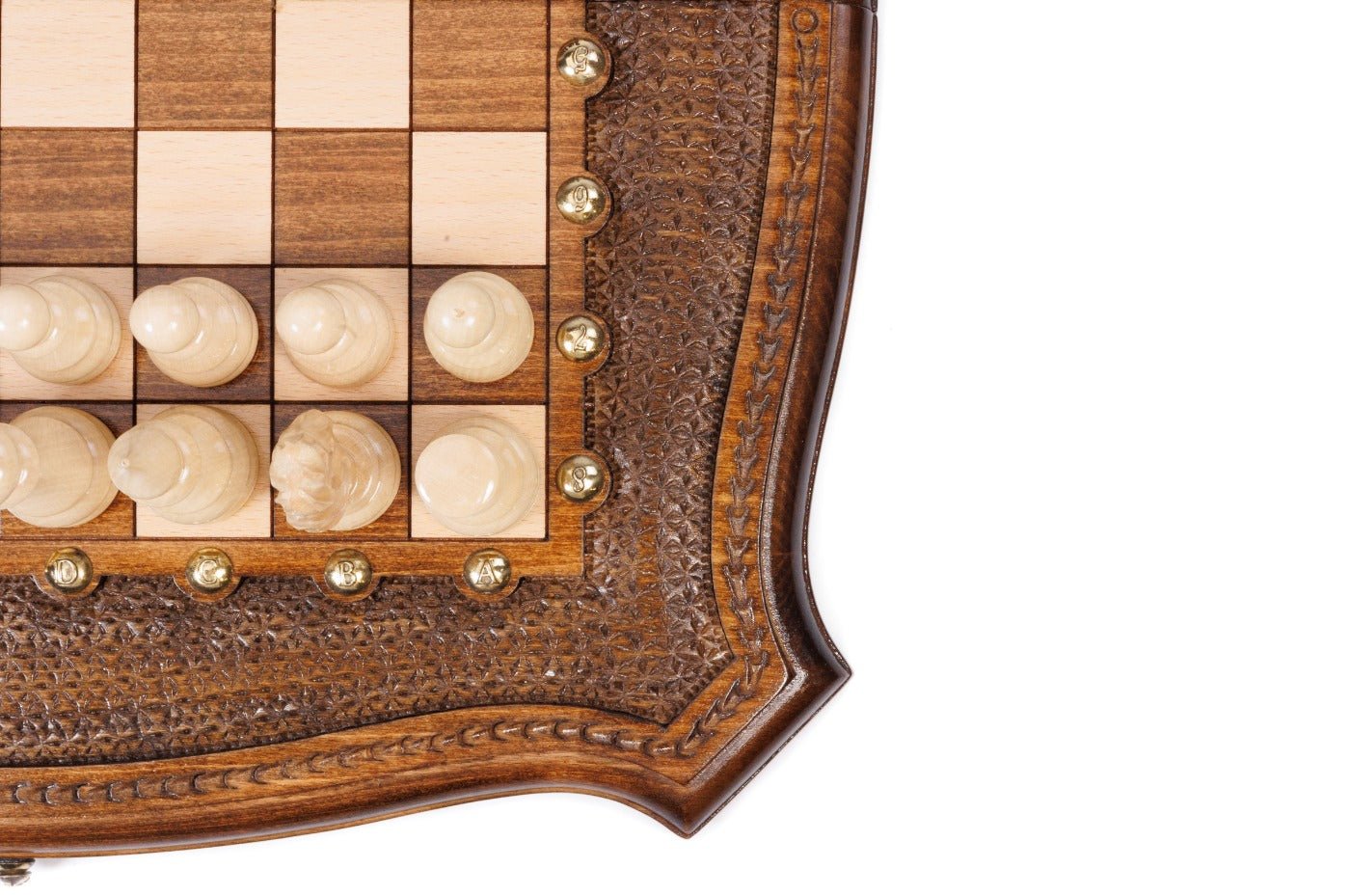 Wooden Carved Chess & Backgammon Set — 40 cm | 15.7" - Unumperfectus