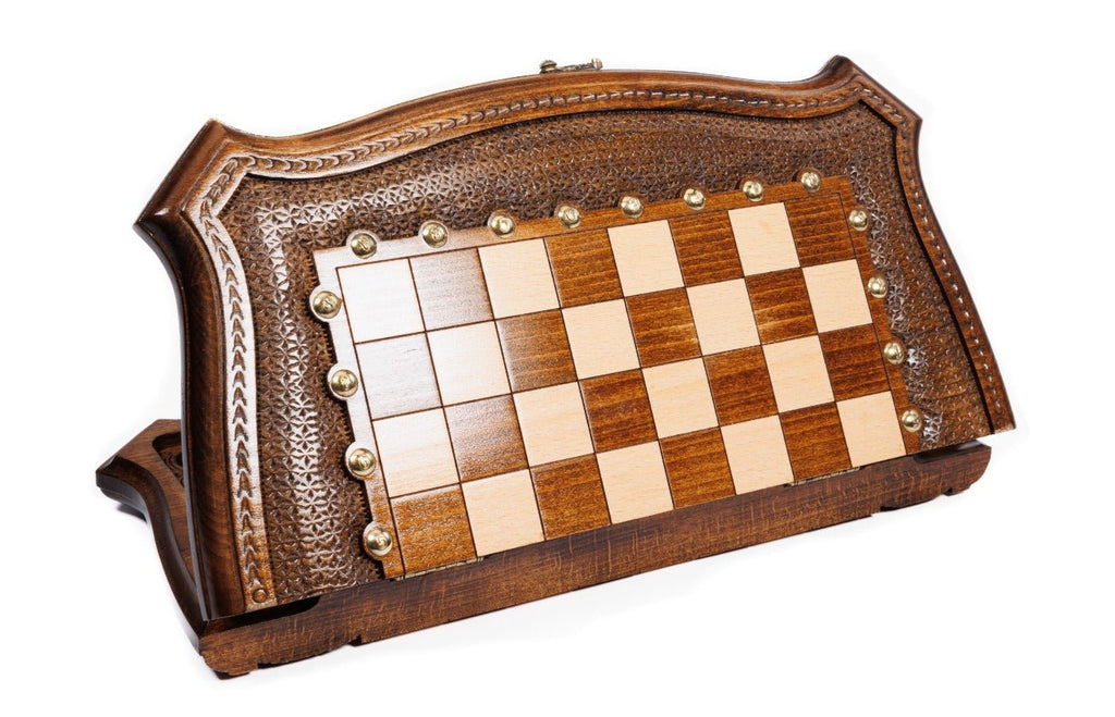 Wooden Carved Chess & Backgammon Set — 40 cm | 15.7" - Unumperfectus
