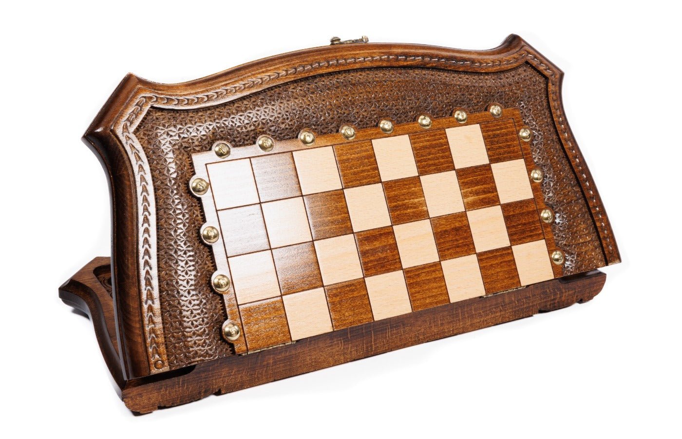 Wooden Carved Chess & Backgammon Set — 40 cm | 15.7" - Unumperfectus