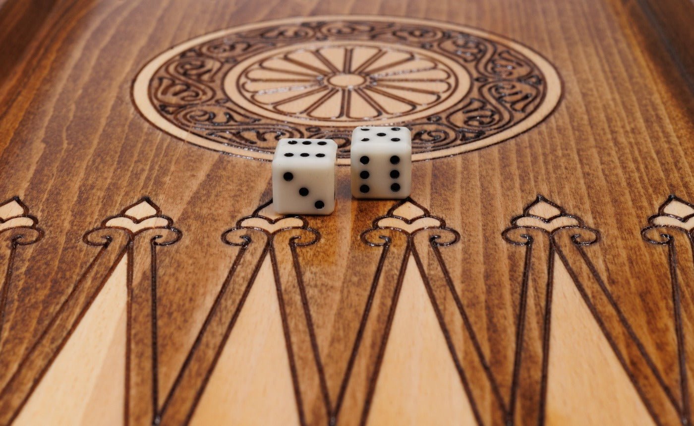 Wooden Carved Chess & Backgammon Set — 40 cm | 15.7" - Unumperfectus