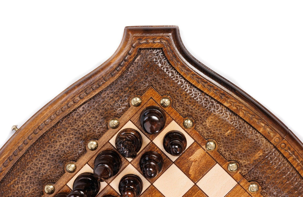 Wooden Carved Chess & Backgammon Set — 40 cm | 15.7" - Unumperfectus