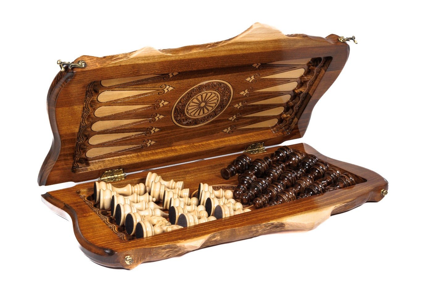 Wooden Chess Board & Backgammon  - 50 cm / 19.7" - Unumperfectus