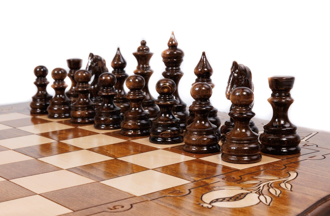Wooden Chess Board & Backgammon  - 50 cm / 19.7" - Unumperfectus