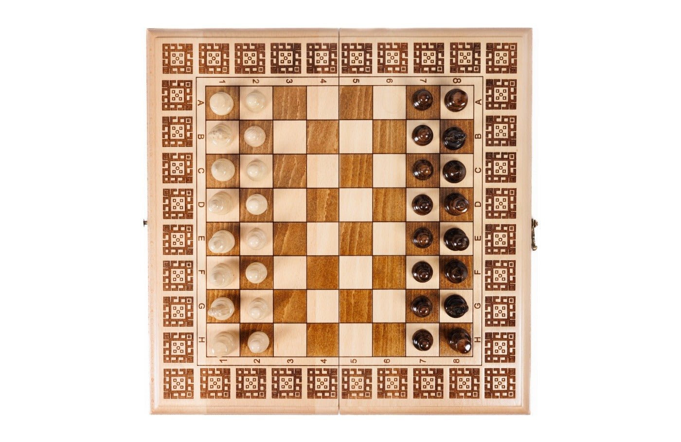 Wooden Chess Set & Backgammon 40 cm | 15.6" - Unumperfectus