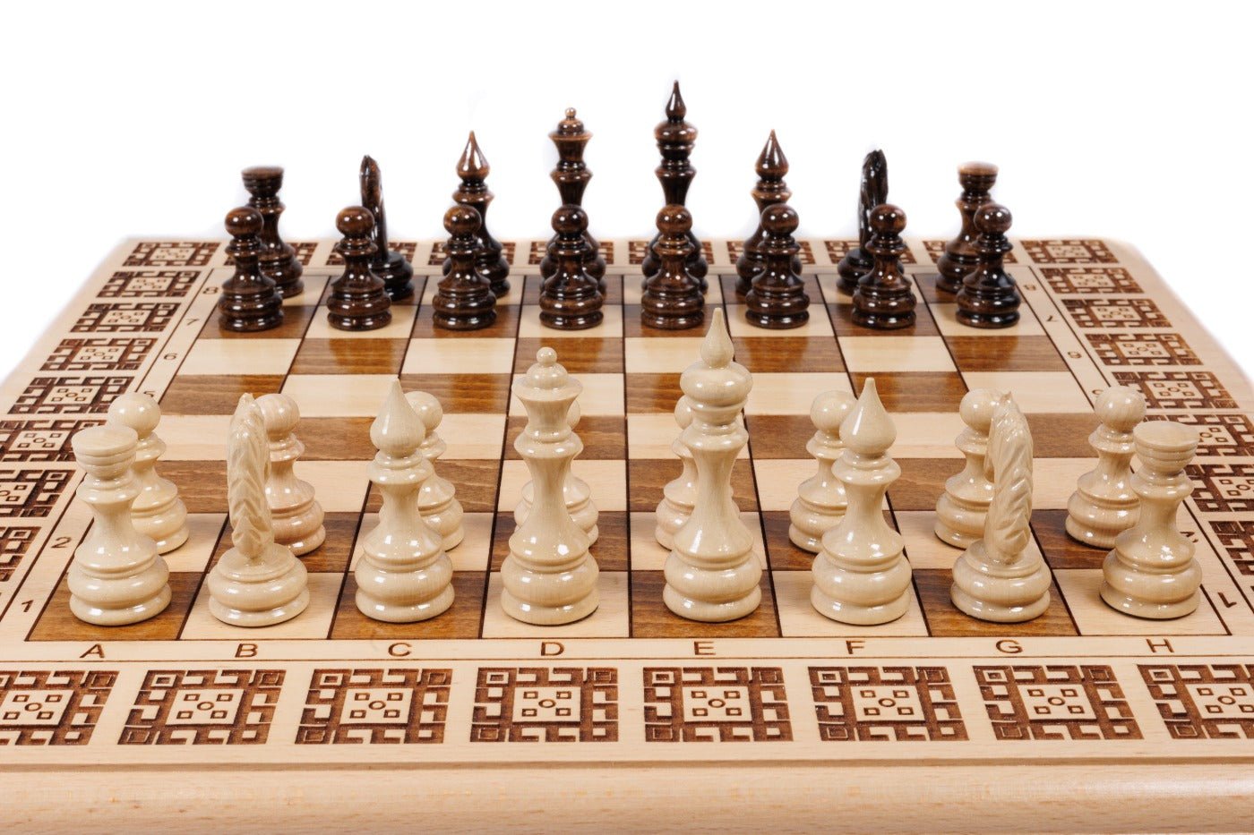 Wooden Chess Set & Backgammon 40 cm | 15.6" - Unumperfectus