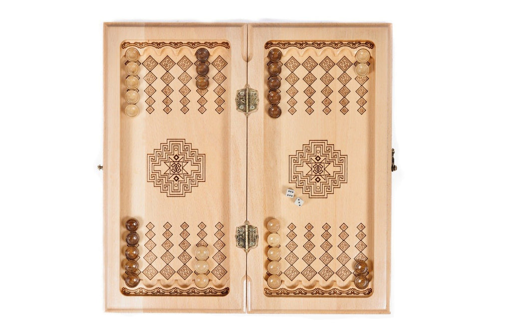 Wooden Chess Set & Backgammon 40 cm | 15.6" - Unumperfectus