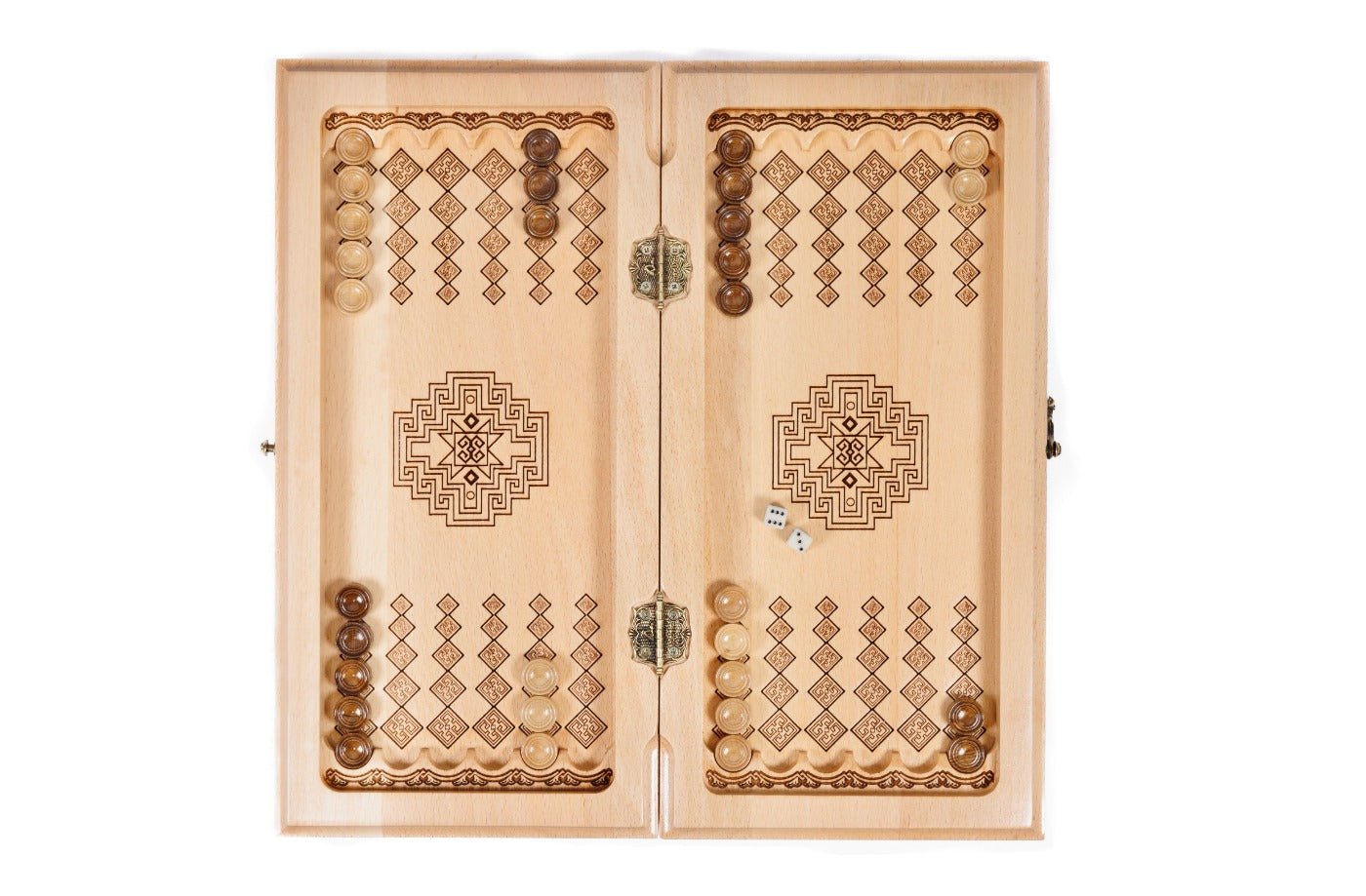 Wooden Chess Set & Backgammon 40 cm | 15.6" - Unumperfectus