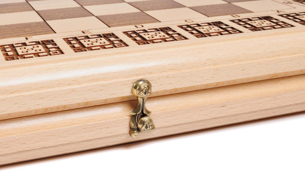 Wooden Chess Set & Backgammon 40 cm | 15.6" - Unumperfectus
