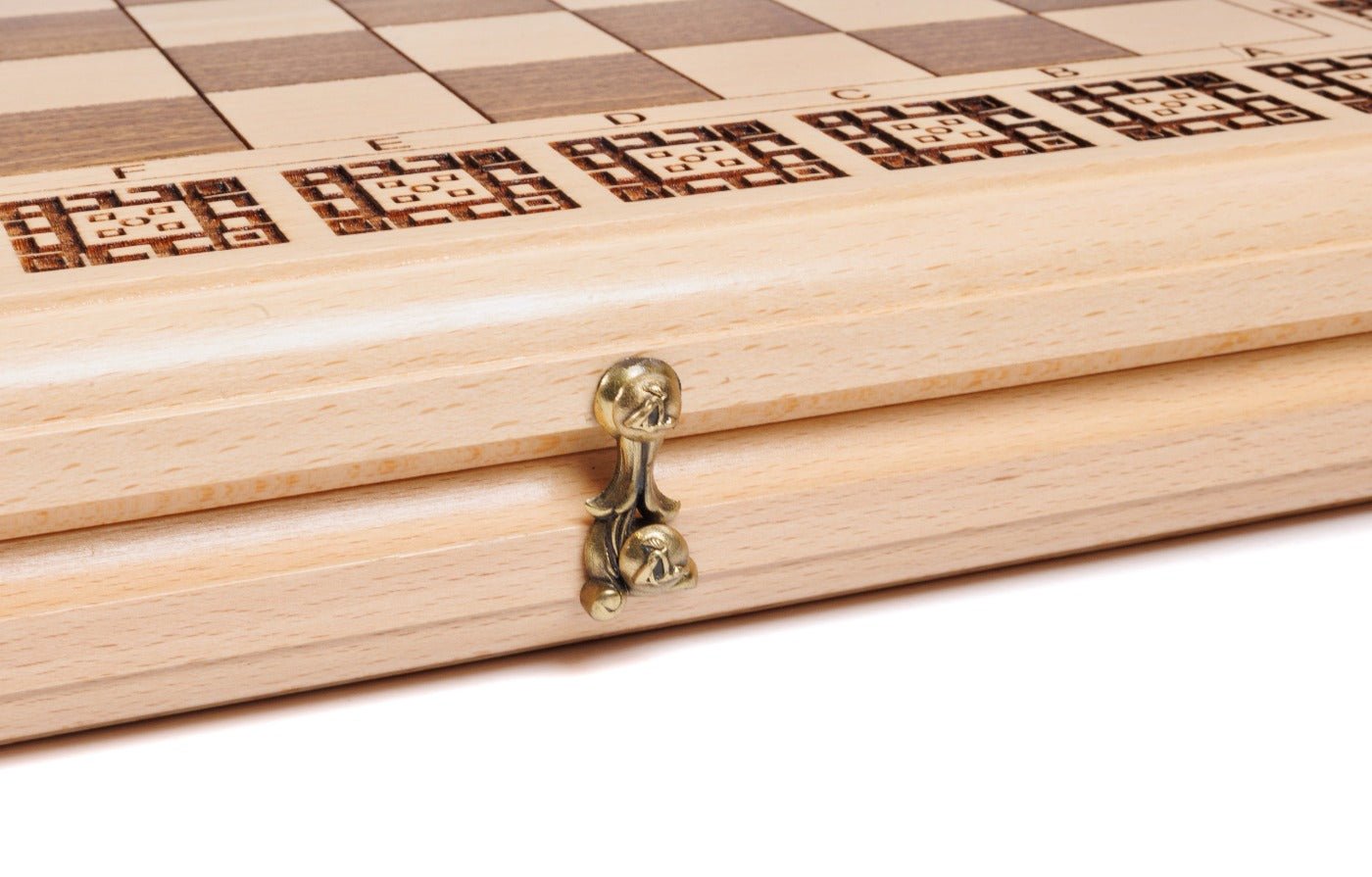 Wooden Chess Set & Backgammon 40 cm | 15.6" - Unumperfectus