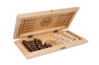 Handmade chess and backgammon set - board surface detail
